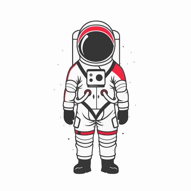 Simple Astronaut Design Vector