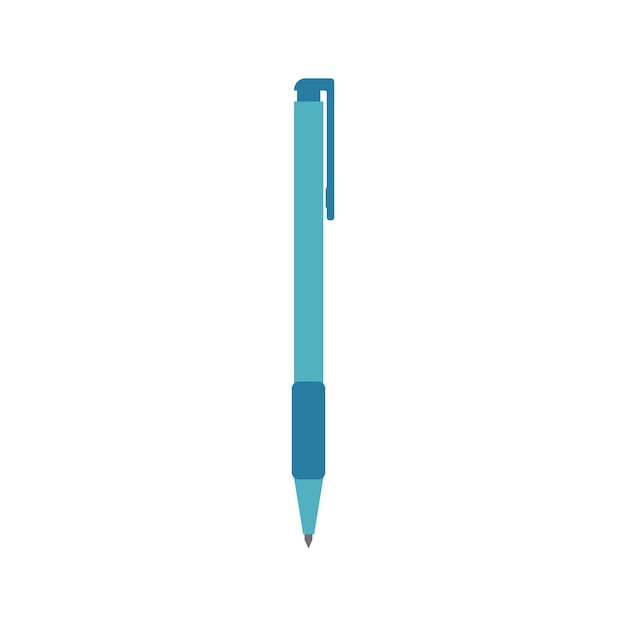 Simple auto pen illustration. School supply flat design. Office stationery and art school supply.