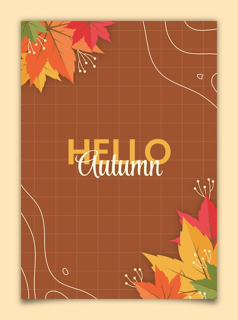 Simple autumn greeting card