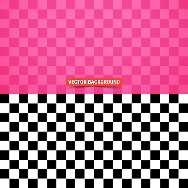 Simple background Checkerboard pattern over pink background Vector illustration