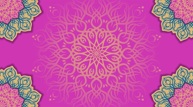 Simple background decorative mandala ornament