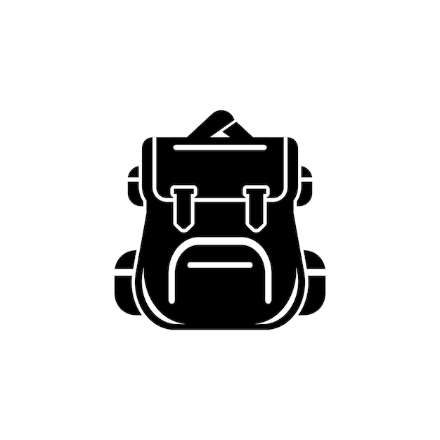 Simple backpack iconillustration design template