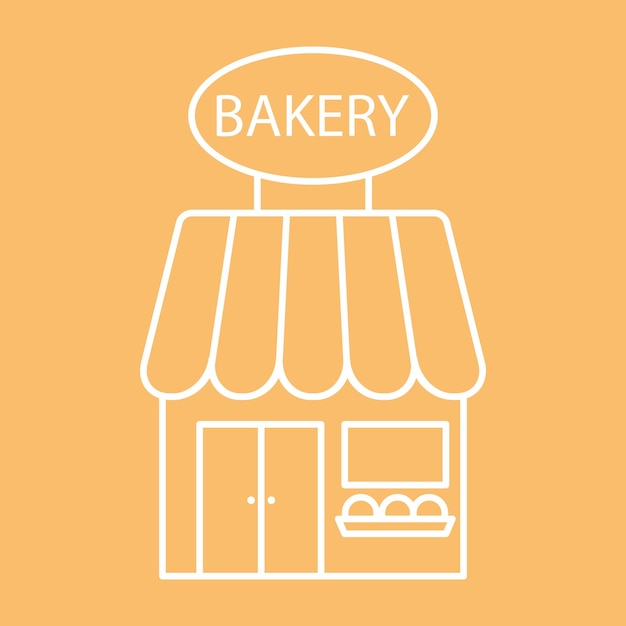 Simple bakery logo Bakery linear icon