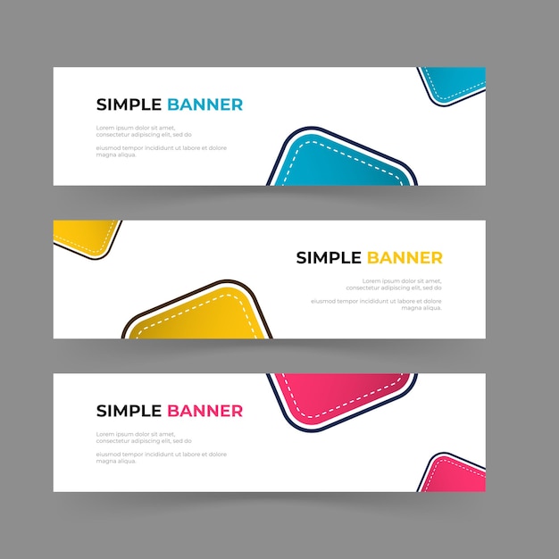 Simple banner design set