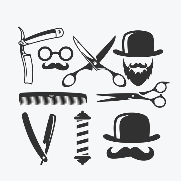 Vector simple barbershope design with vector