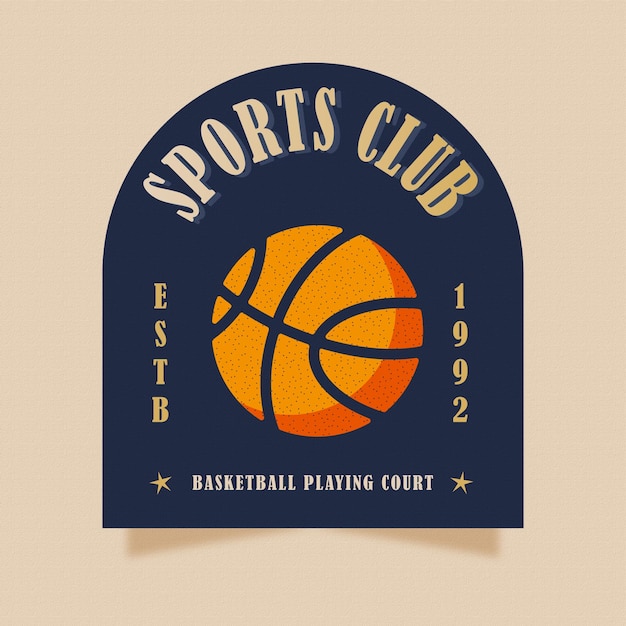 Simple basketball vector logo design