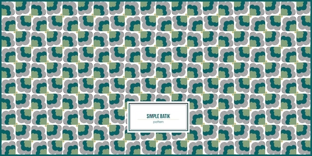 simple batik pattern with retro color style