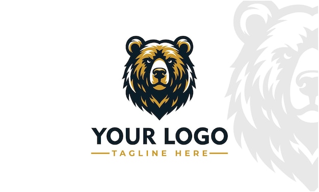 Vettore design semplice del logo vettoriale bears vettore logo bears vintage per bear lover