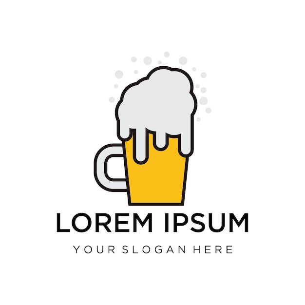 Simple beer logo vector icon