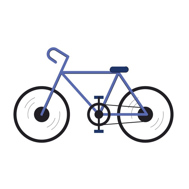 Простая велосипедная изолированная векторная иллюстрация