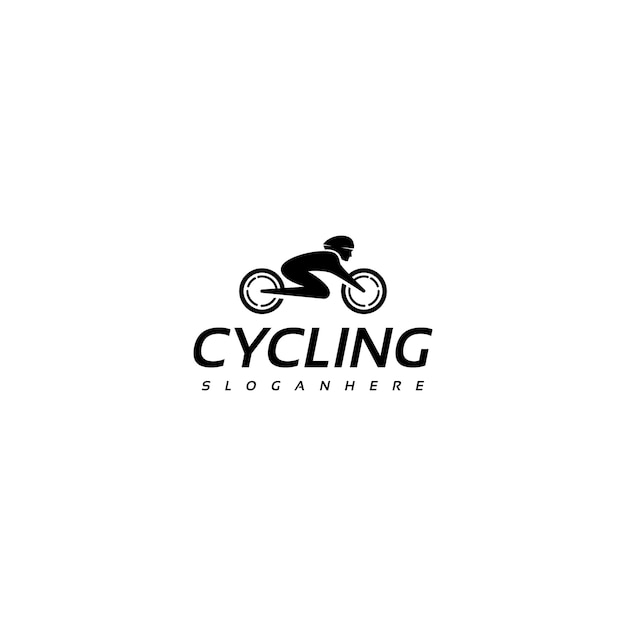 Semplice bici, bicicletta, design del logo in bicicletta