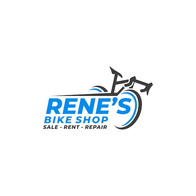 Simple bike shop logo design 3