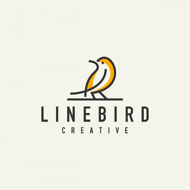 simple bird logo - illustration 