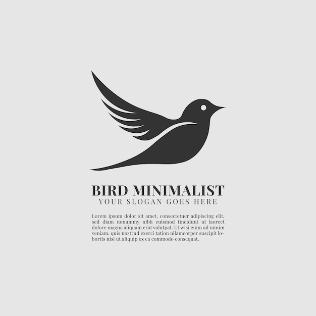 Simple Bird Logo Minimalist