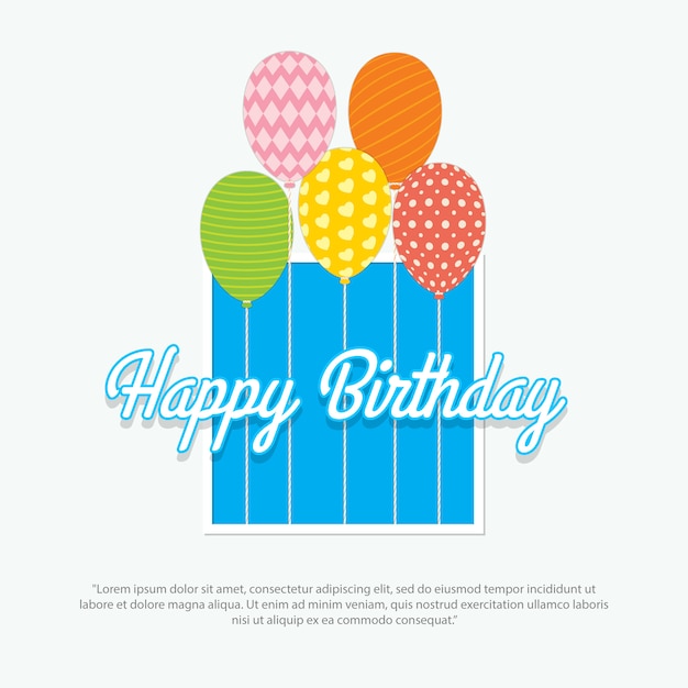 Simple Birthday Balloon Background