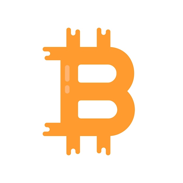 Simple bitcoin logo like crypto currency