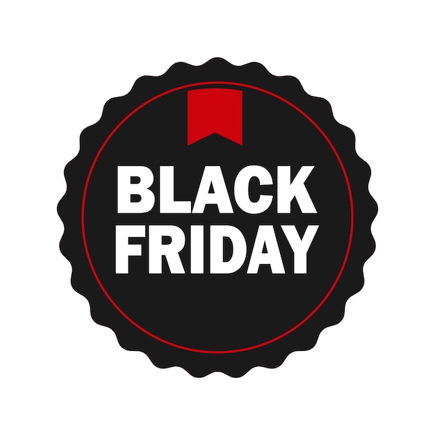 Vettore icona semplice del black friday per volantini e volantini di banner pubblicitari