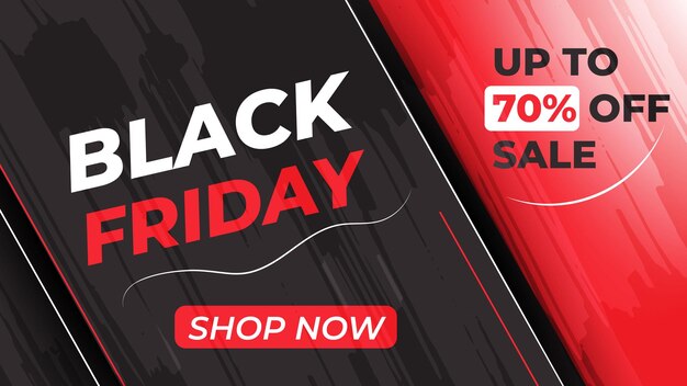 Vector simple black friday sale banner layout design