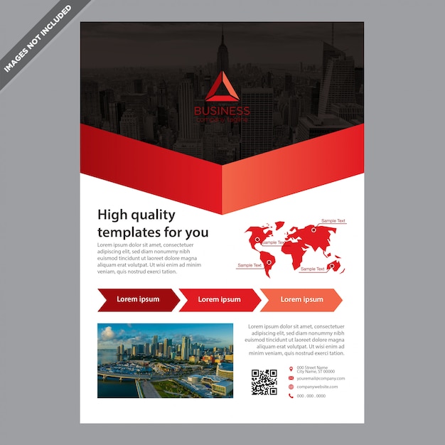 Simple Black Red Brochure for multiple business