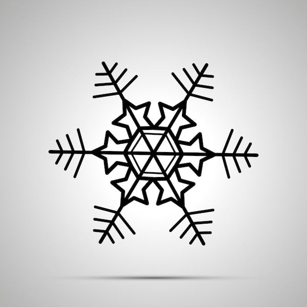 Simple black snowflake icon