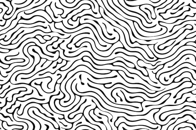 シンプルな黒と白の抽象的なシームレス パターン