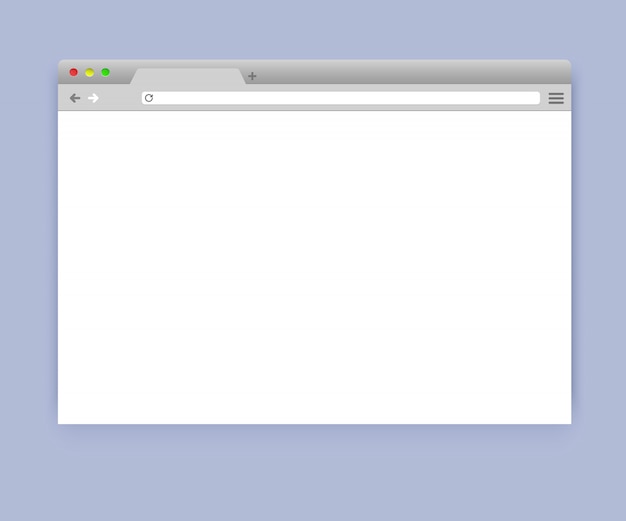 Vector simple blank browser window mockup