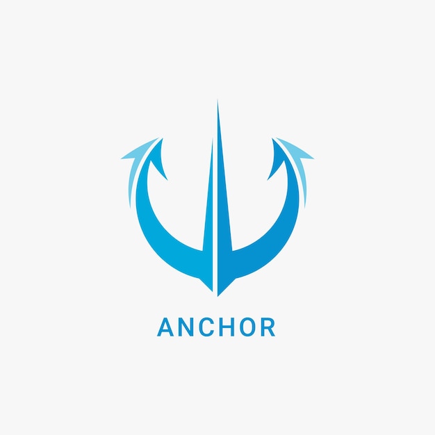 Simple Blue Anchor Illustration