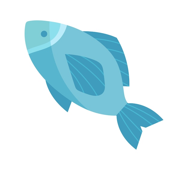 Simple blue fish