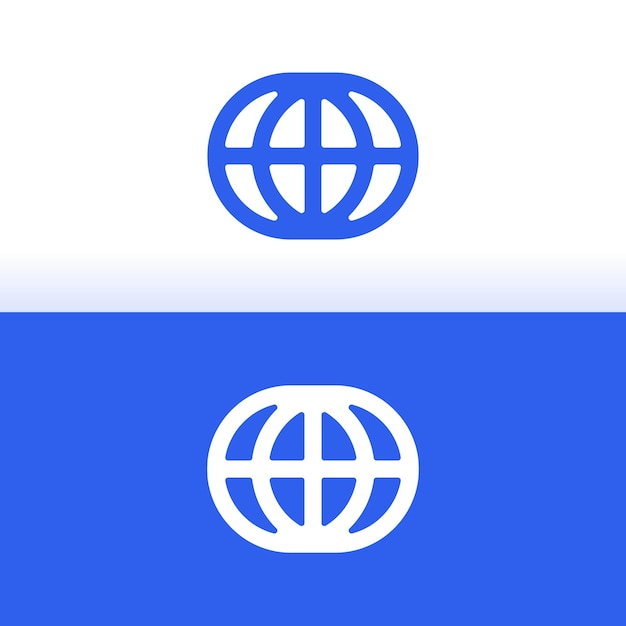 Simple blue globe logo