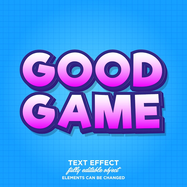 Simple bold game style text effect for banner