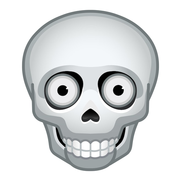 Simple bone skull Large size of emoji skull