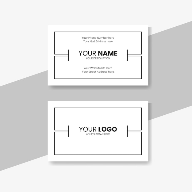 Simple border business card template