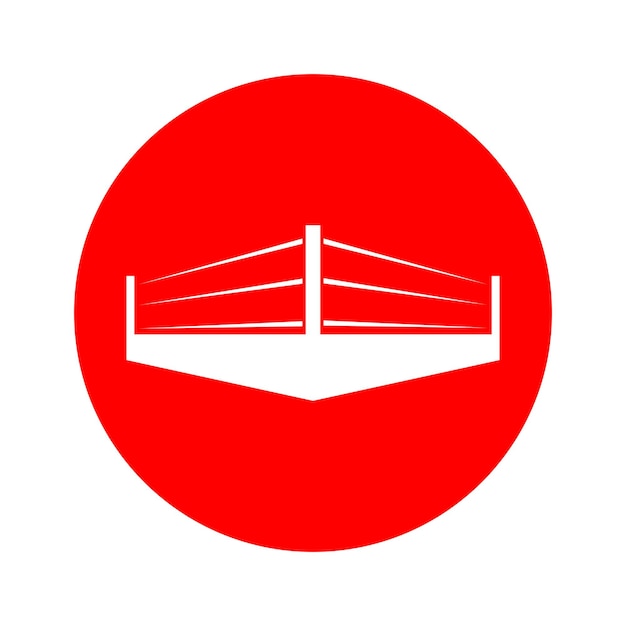 Simple boxing ring icon illustration design