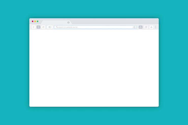 Vector simple browser window. interface web browser. web template window screen mockup. internet empty page for web. flat design internet browser template