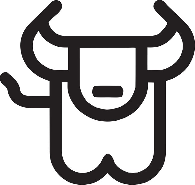벡터 건강 및 웰니스 브랜드를 위한 심플한 buffalo 로고 디자인