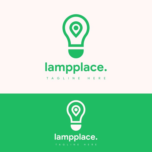 simple bulb lamp logo template