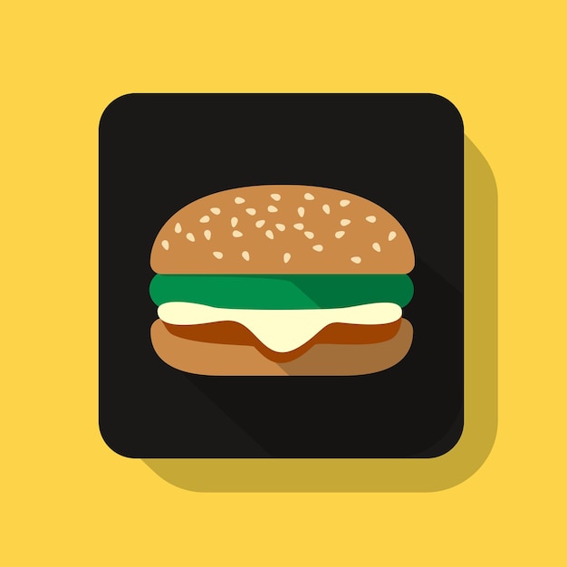 Simple burger icon vector illustration