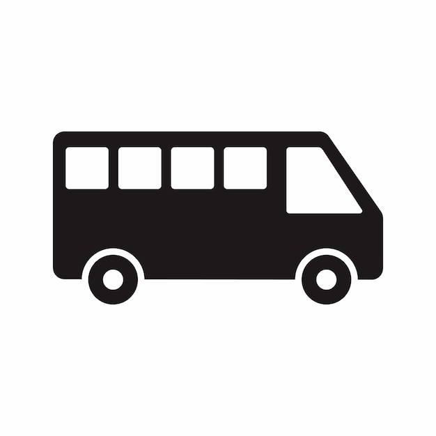 Vector simple bus icon flat style