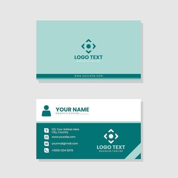 Vector simple business card design template