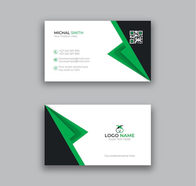 Vector simple business card design template