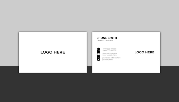 Вектор Шаблон дизайна простой визитной карточки