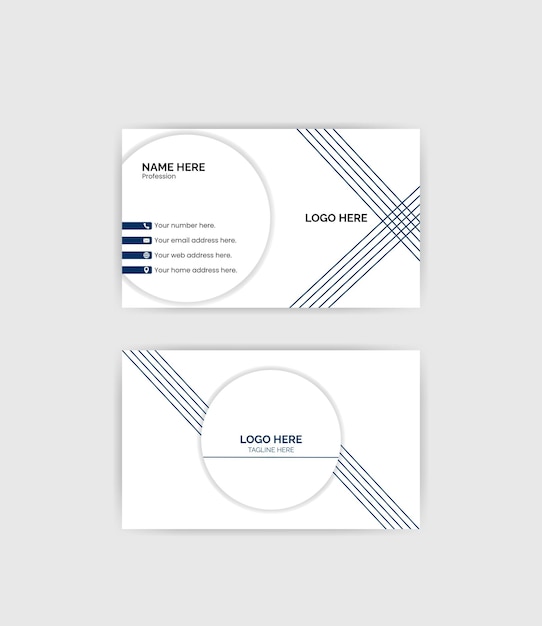 Simple business card design with smart background