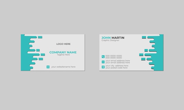 Vector simple business card layout