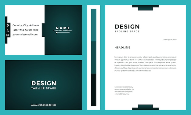 Simple business card and letterhead