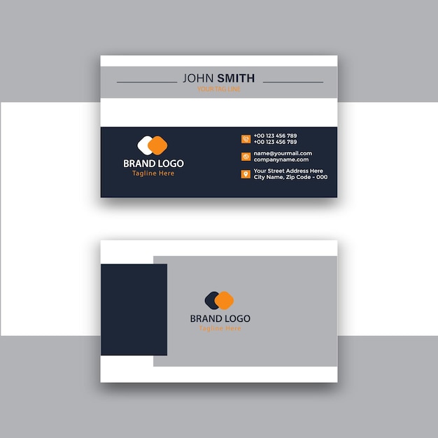 Simple business card template design free vector