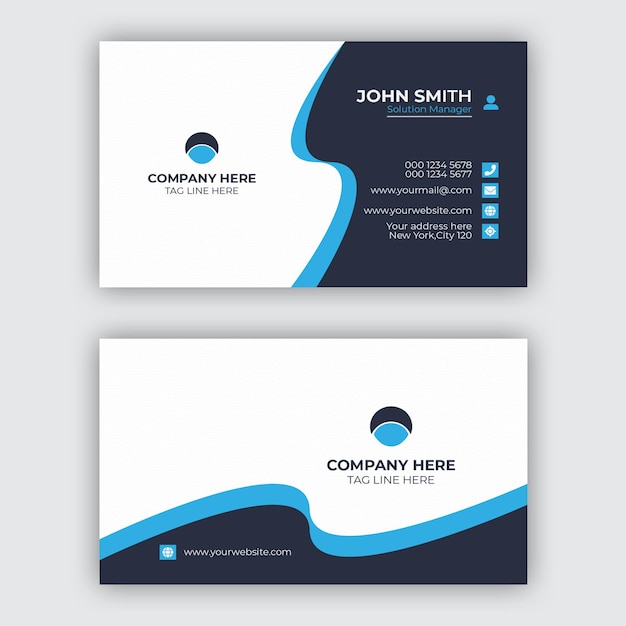 Simple business card template design