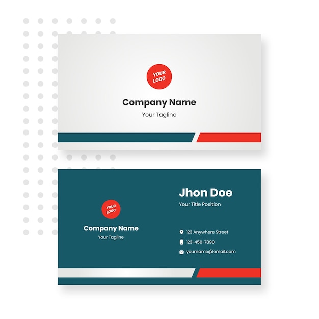 Simple business card template free vector