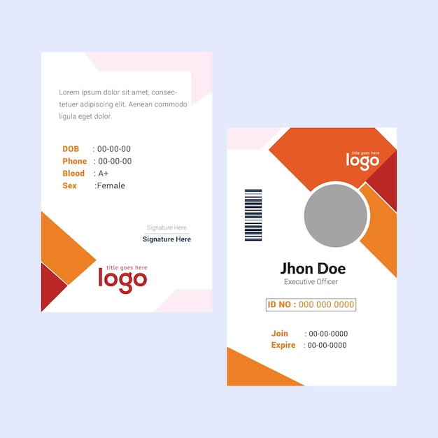 Simple business card template