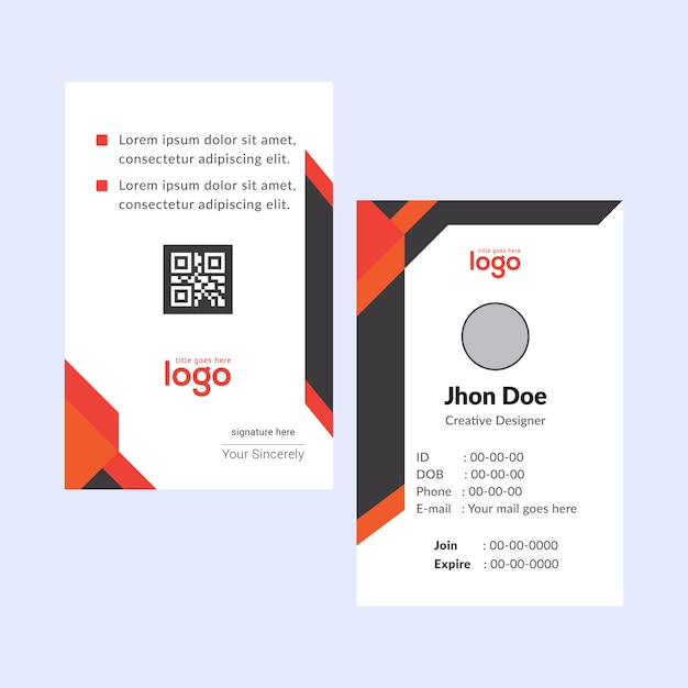 Vector simple business card template