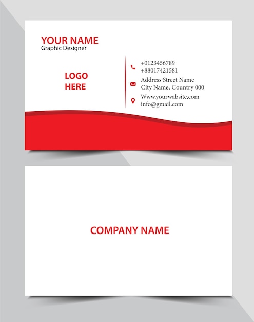 Simple business card template.